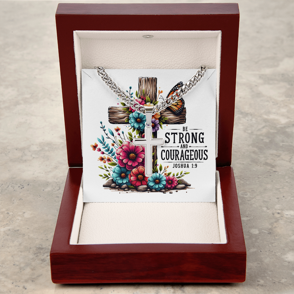 Be Strong Cuban Link Chain With Artisan Cross
