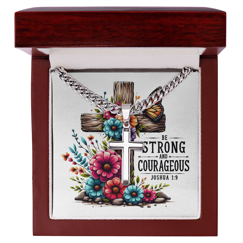 Be Strong Cuban Link Chain With Artisan Cross