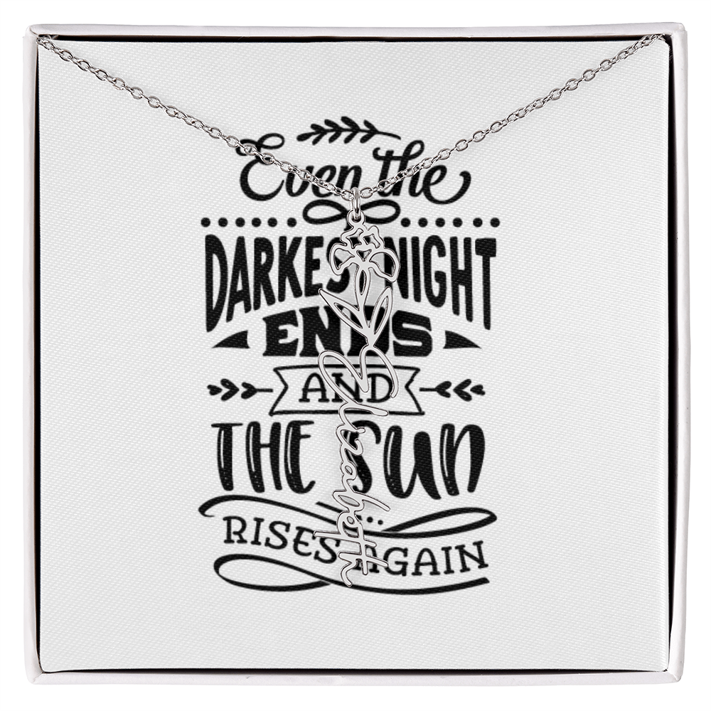 Flower Name Necklace The Sun Rises Again