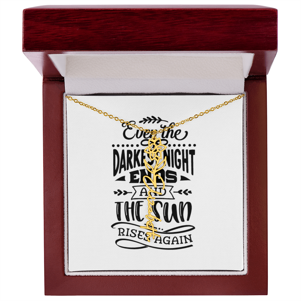 Flower Name Necklace The Sun Rises Again