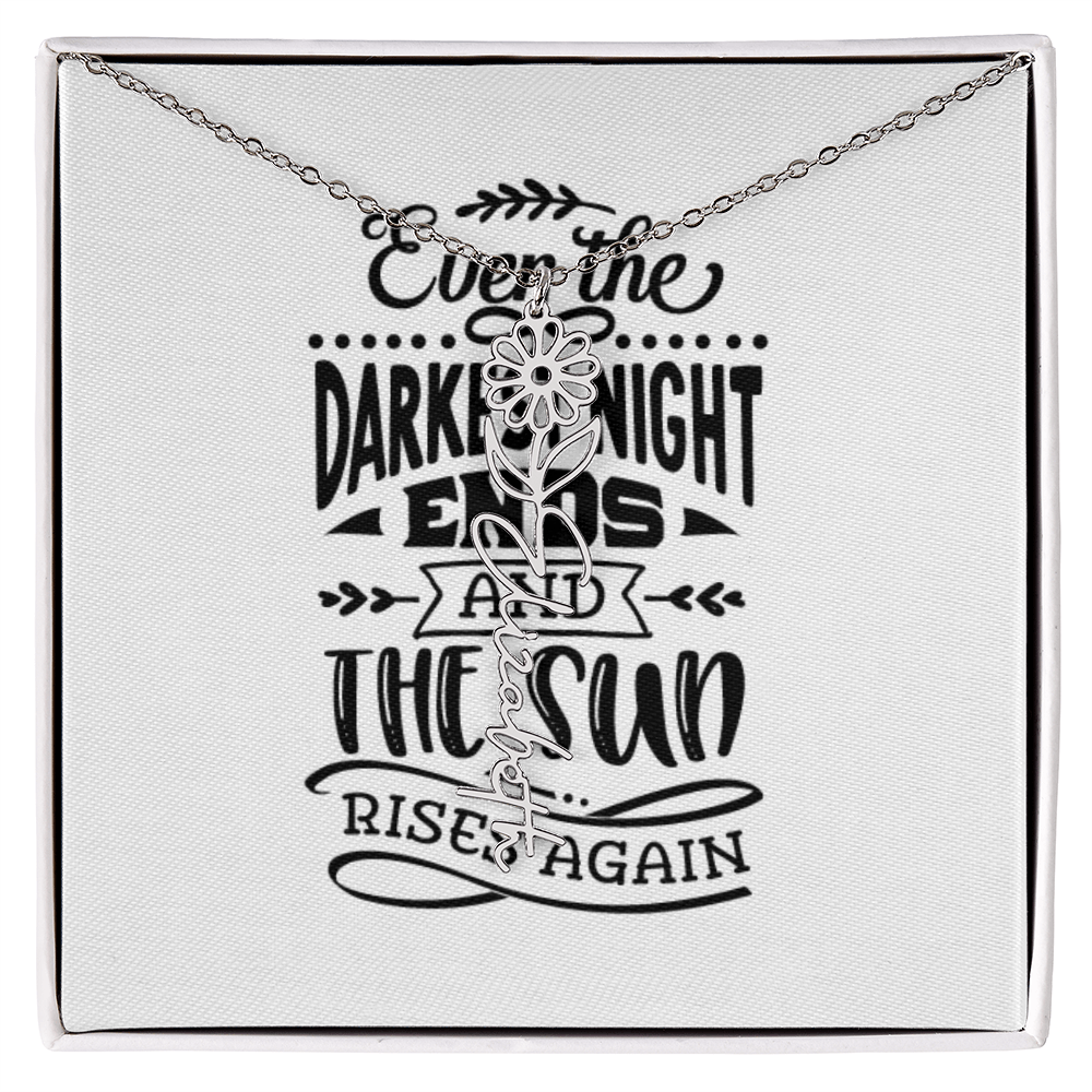 Flower Name Necklace The Sun Rises Again