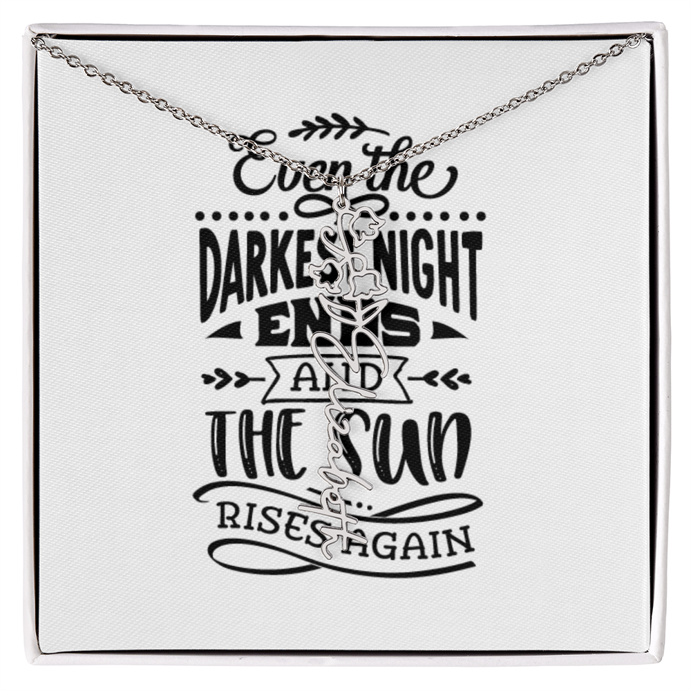 Flower Name Necklace The Sun Rises Again