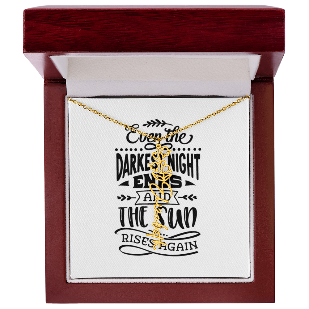 Flower Name Necklace The Sun Rises Again