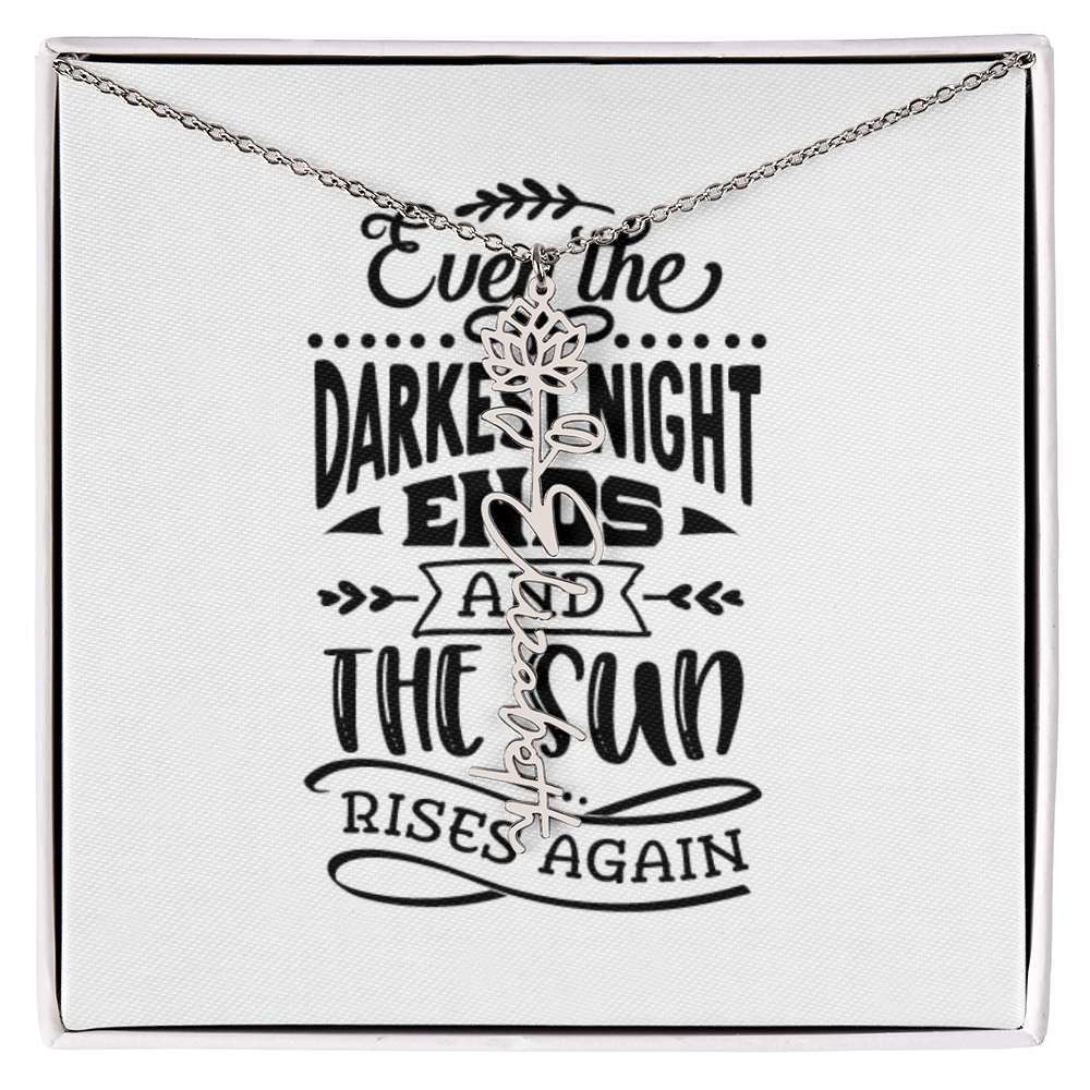 Flower Name Necklace The Sun Rises Again