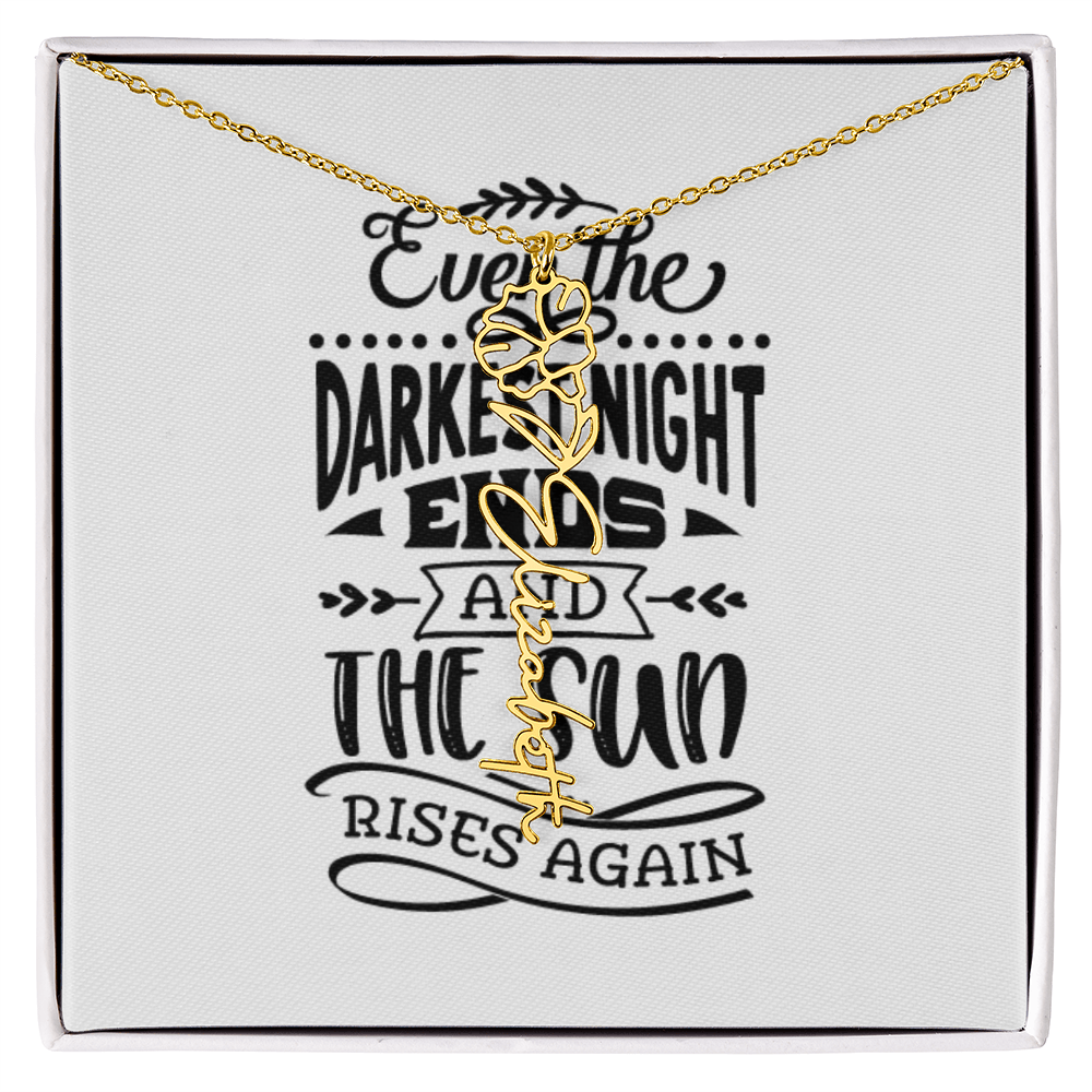 Flower Name Necklace The Sun Rises Again