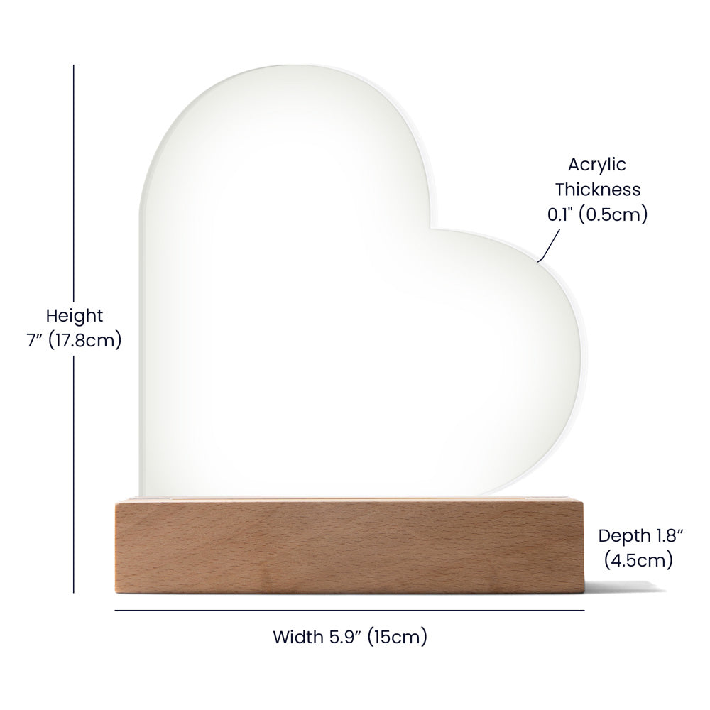 Be The Light Acrylic Heart Plaque